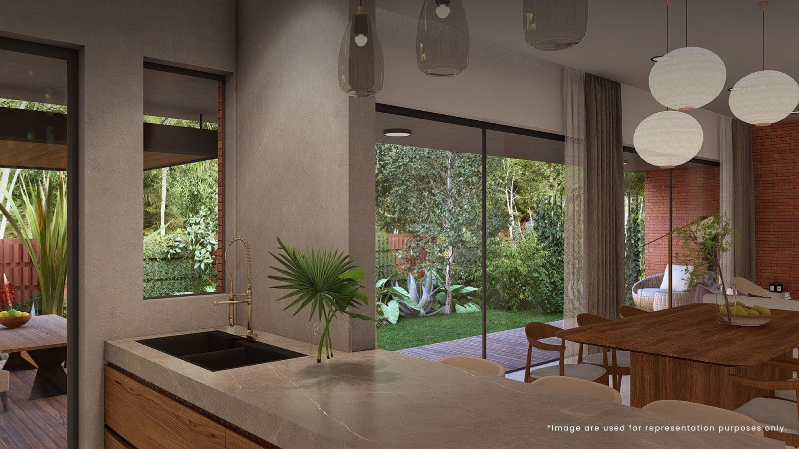 white lotus home of sanctuaries row villa in devanahalli bangalor kitchen area
